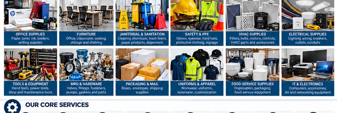 Government and institutional supply categories